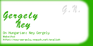 gergely ney business card